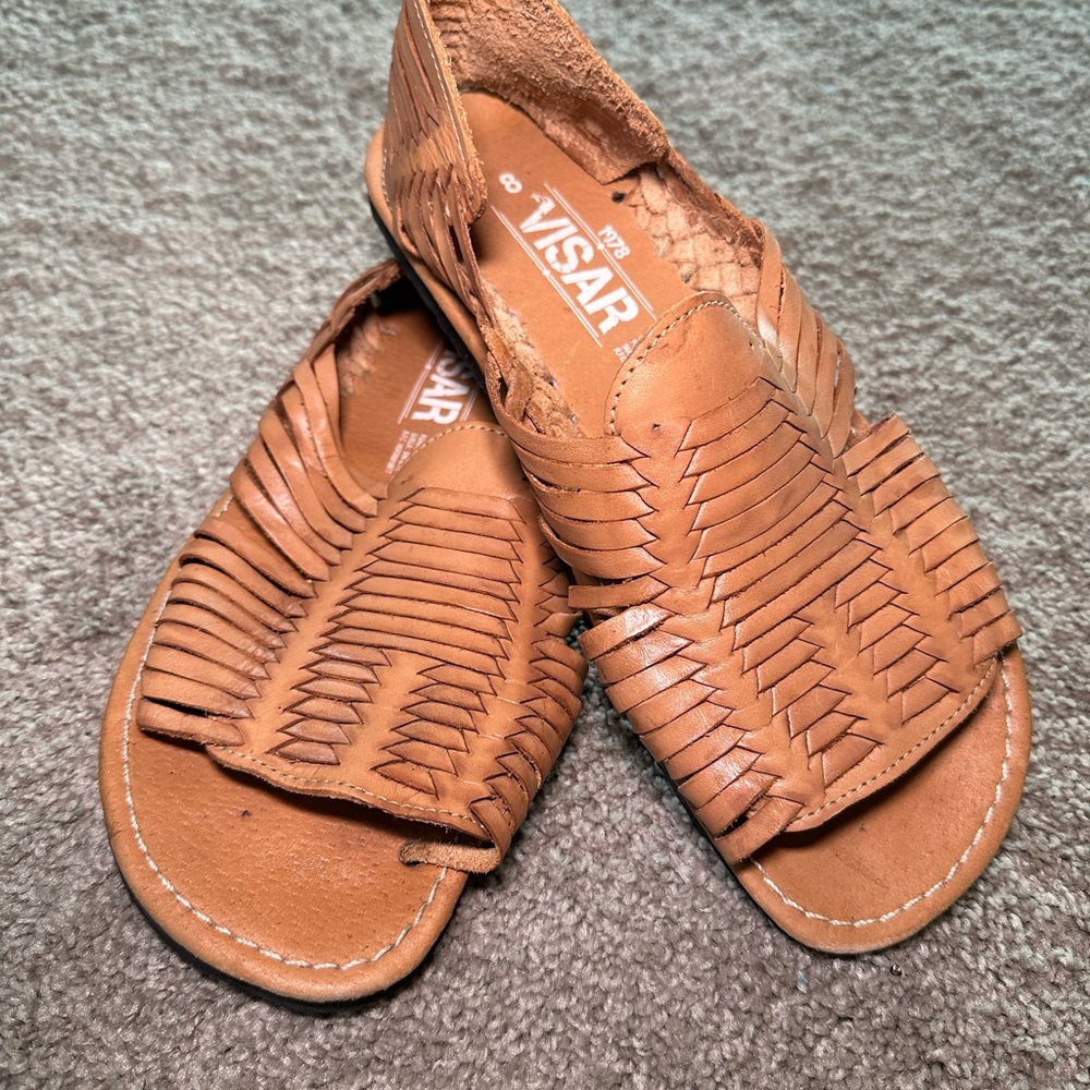 Visar Tan Leather men Sandals size 10